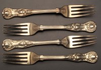 Lot 646 - A set of twelve George IV table forks, by...