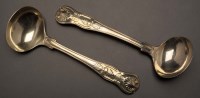 Lot 647 - A pair of George IV sauce ladles, probably by...