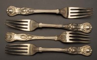 Lot 648 - A set of twelve George IV table forks, by...