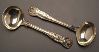 Lot 652 - A pair of William IV sauce ladles, by William...