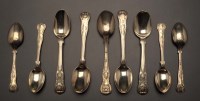 Lot 653 - A selection of twenty teaspoons, makers...