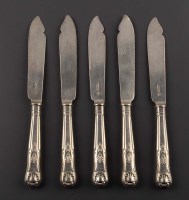 Lot 655 - A set of twelve Victorian fish knives, by The...