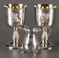 Lot 677 - A pair of Elizabeth II goblets, by Toye,...