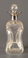 Lot 686 - A George V cut glass and silver mounted...