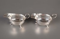 Lot 693 - A pair of George V sauce boats, by James R...