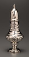 Lot 702 - A large Edwardian sugar caster, by Nathan and...