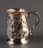 Lot 720 - A George II christening tankard, by Richard...