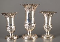 Lot 735 - An Edwardian set of three vases, by Fenton...