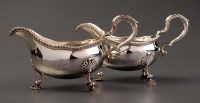 Lot 758 - A pair of George III gravy boats, by Sebastian...