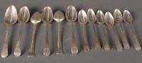 Lot 766 - Five early 19th Century teaspoons, by Thomas...