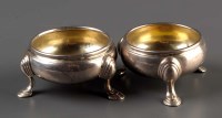 Lot 771 - Two George II table salts, one by John Kirkup,...