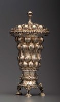 Lot 780 - A French silver covered vase, with British...