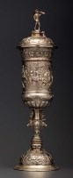 Lot 781 - A French silver covered goblet, probably 19th...