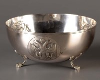 Lot 783 - A Continental 800 standard silver bowl, marked...