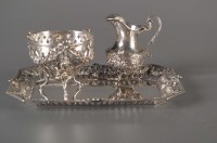 Lot 784 - A 19th Century German 800 standard sugar bowl,...