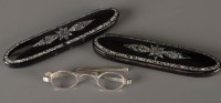 Lot 797 - A pair of George III silver spectacles, by...