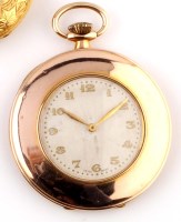 Lot 839 - A 9ct gold cased pocket watch, circa 1935, the...