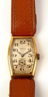 Lot 845 - Rolex: an Art Deco 18ct gold cased gentleman's...