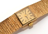 Lot 847 - Omega: a 9ct gold cased lady's cocktail watch,...