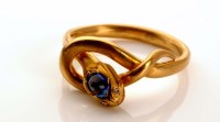 Lot 864 - A sapphire, diamond and gold ring, c.1860, the...