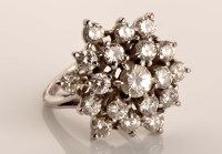 Lot 874 - A diamond dress ring, the principal brilliant...