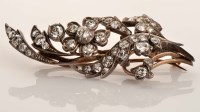 Lot 875 - A Victorian diamond brooch, c.1880, the old...