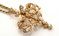 Lot 1003 - A late Victorian seed pearl and diamond...