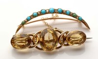 Lot 1004 - A late Victorian turquoise, diamond and gold...