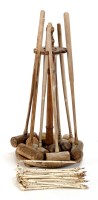 Lot 1125 - An early 20th Century croquet set, to include:...