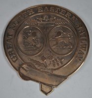 Lot 1129 - A Great North Eastern railways bronze carriage...