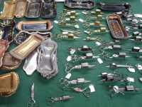 Lot 1134 - A collection of candle snuffers and snuffer...