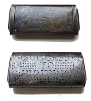 Lot 1135 - A metal container, rectangular with rounded...