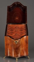 Lot 1181 - An early 19th Century mahogany knife box, the...