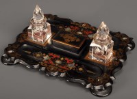 Lot 1183 - A Jennens & Bettridge lacquered papier maché...