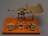 Lot 1186 - A pair of brass 'Inland Parcel Post' scales,...