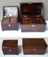 Lot 1198 - A 19th Century rosewood tea caddy, of...