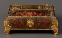 Lot 1199 - A 19th Century red boulle pen and ink stand,...