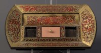 Lot 1201 - A 19th Century red boulle pen and ink stand,...