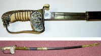 Lot 1203 - An early 20th Century Naval Officer's sword,...