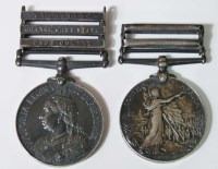 Lot 1212 - A pair of Boer War Medals, awarded to 47289...