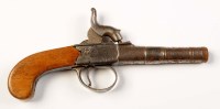 Lot 1216 - A 19th Century percussion pistol, the 50 bore...