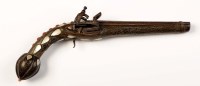 Lot 1226 - A 19th Century Balkan flintlock pistol, the 10...