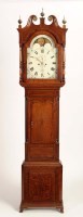 Lot 1247 - A late Georgian oak and mahogany longcase...