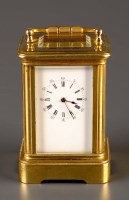 Lot 1269 - A 19th Century French miniature carriage clock,...