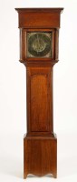 Lot 1288 - Arch'd Lawrie: a thirty hour oak longcase...