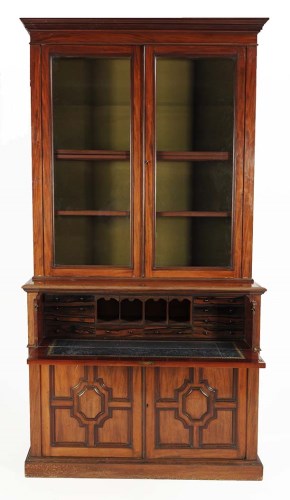 Lot 1313 - An early Victorian mahogany secretaire...