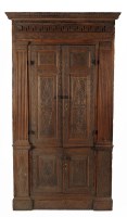 Lot 1314 - A 19th Century carved chestnut standing corner...