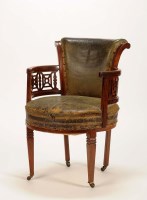 Lot 1321 - A late Victorian mahogany and leather...