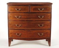 Lot 1326 - An early 19th Century mahogany bowfront chest...