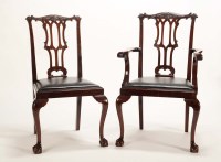 Lot 1328 - A set of one arm and four single mahogany...